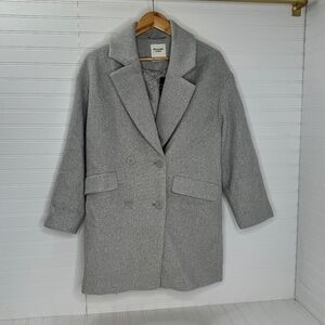 NWT Men's XS Abercrombie & Fitch Pea Coat Silver